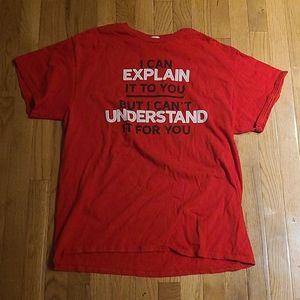 Red Tee Shirt with Quote